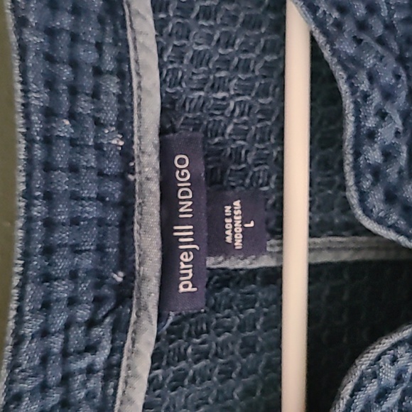 J. Jill Pure Jill Indigo Field Jacket, Size Large - Picture 5 of 5